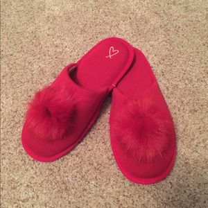 Vs pom pom slipper red (5-6)small